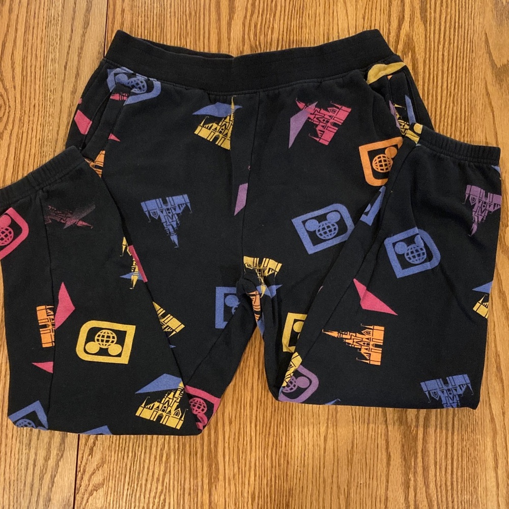 Disney Black and Multi Colored Retro  Sweatpants